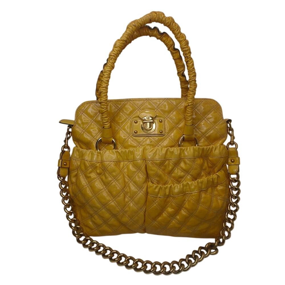 Vintage Y2K Butter Yellow Marc Jacobs Quilted Tote